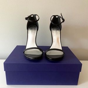 Stuart Weitzman The Nudist Sandal Black Leather 6
